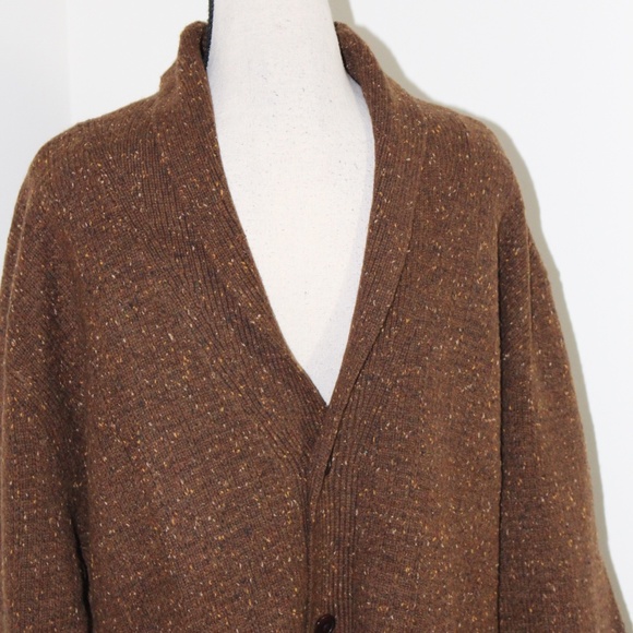 UNTUCKit Emeric Donegal Lambswool Cardigan Sweater Men’s XXL Brown - Picture 6 of 15
